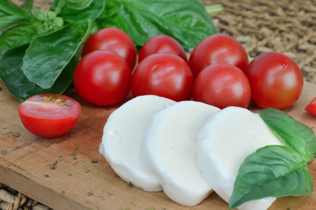 mozzarella, pomodoro, caprese, italia