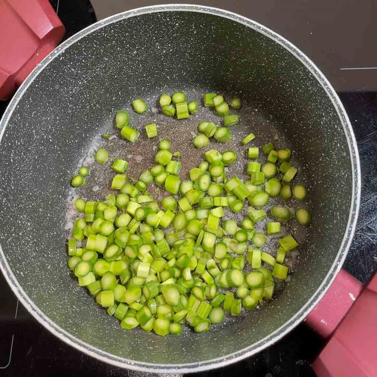 Risotto agli asparagi step 2