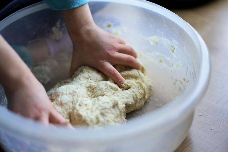 cucinare, mani, bambino