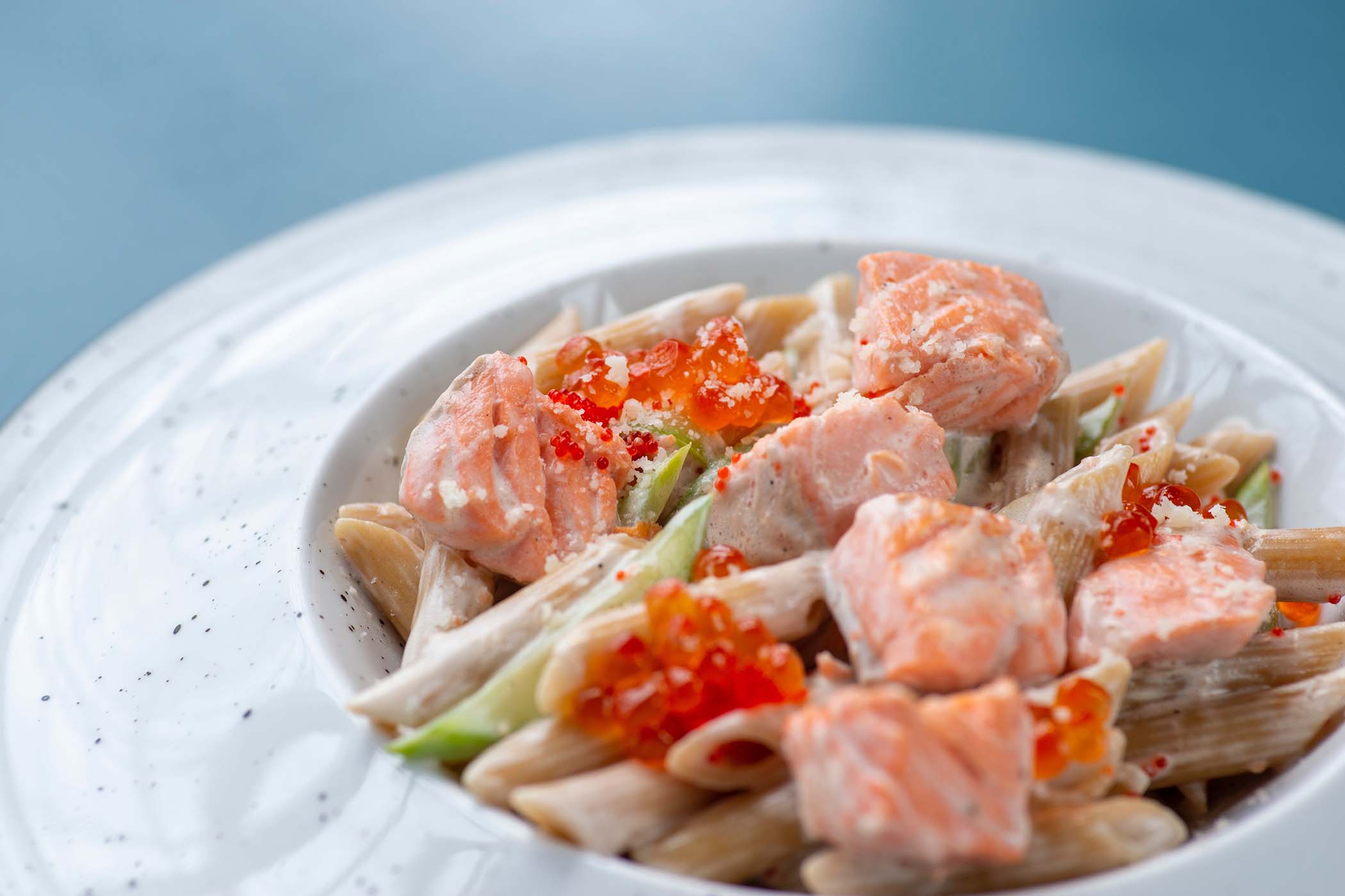 Il sapore del grande freddo, le pennette al salmone