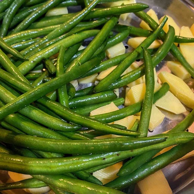 Fagiolini e patate step 1