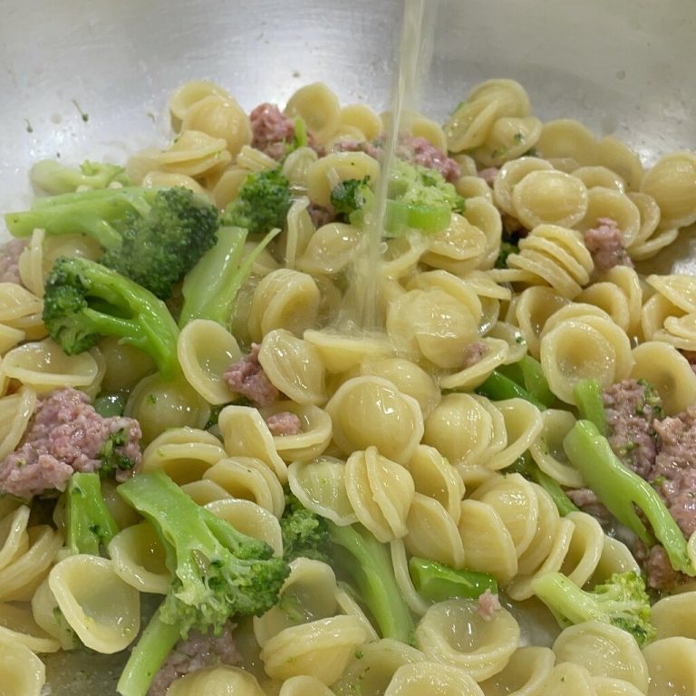 pasta broccoli e salsiccia step 3