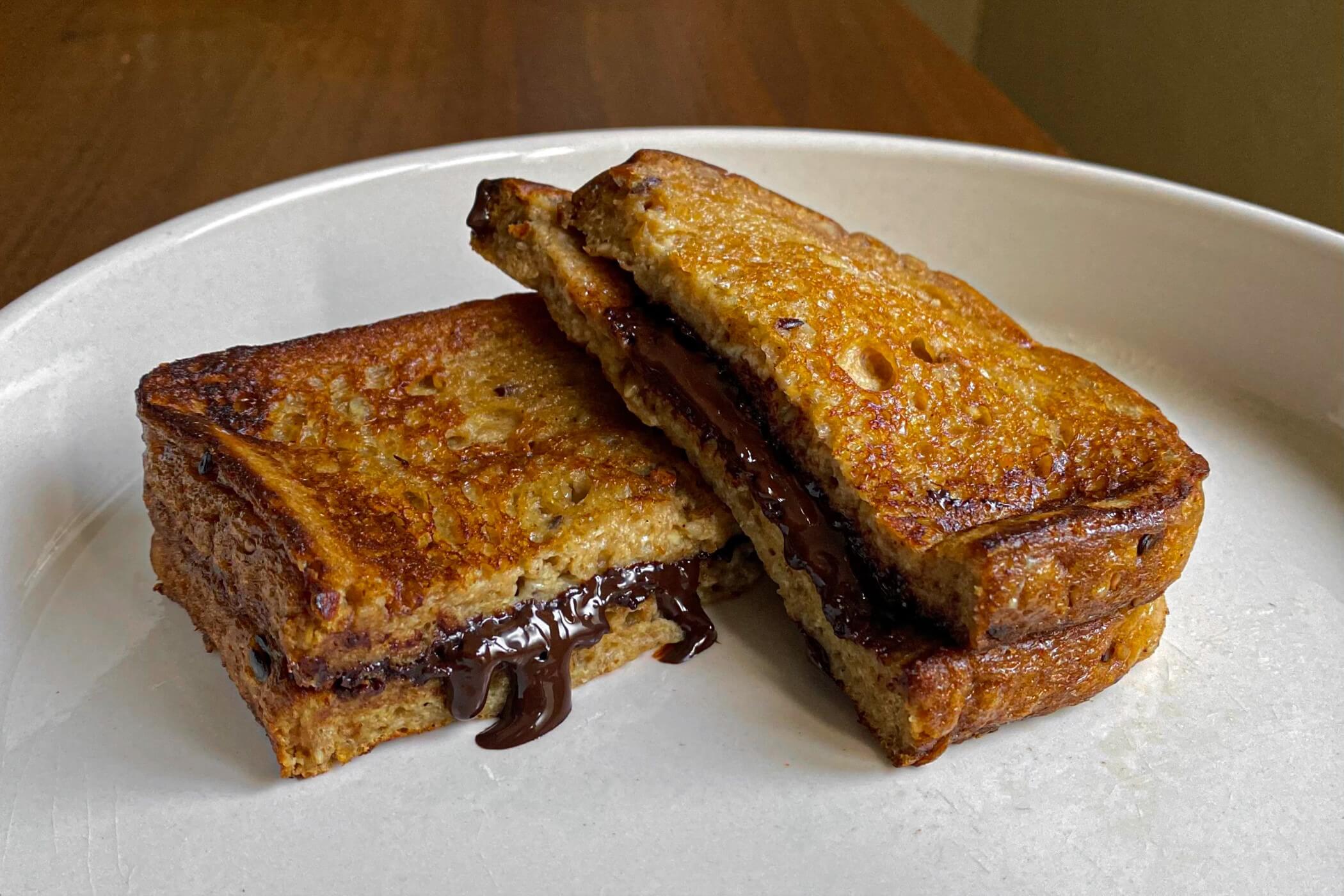 French toast ripieno di cioccolato, la ricetta light
