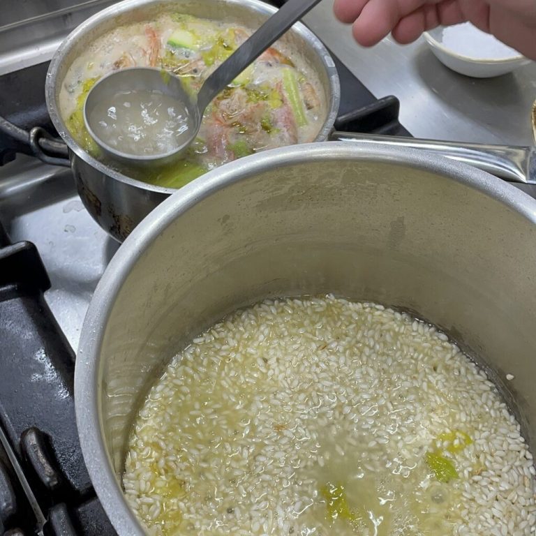 Risotto zucchine e gamberi step 3