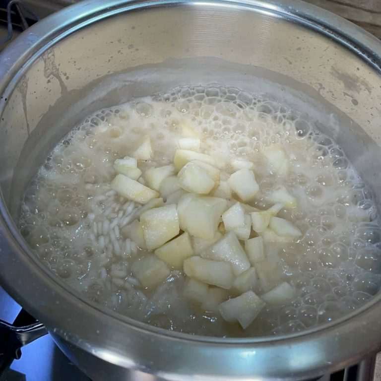 risotto pere e gorgonzola step 5