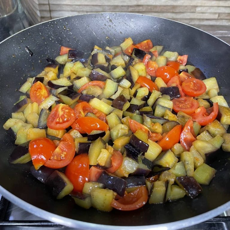 Pasta con melanzane step 4