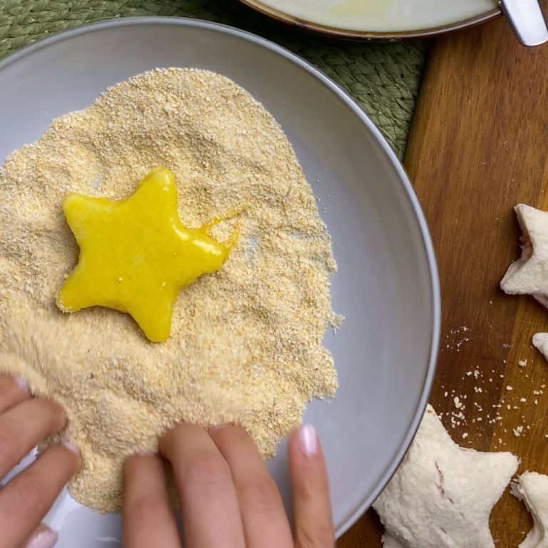 Stelle di pane fritto step4