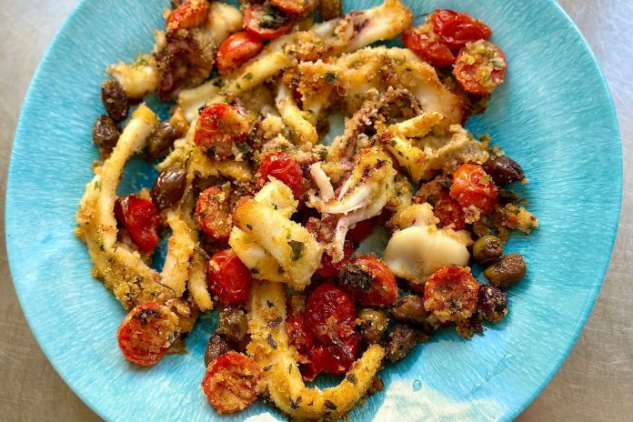 Calamari gratinati al forno