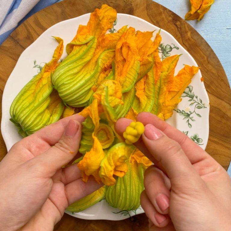 Fiori di zucca al forno step2