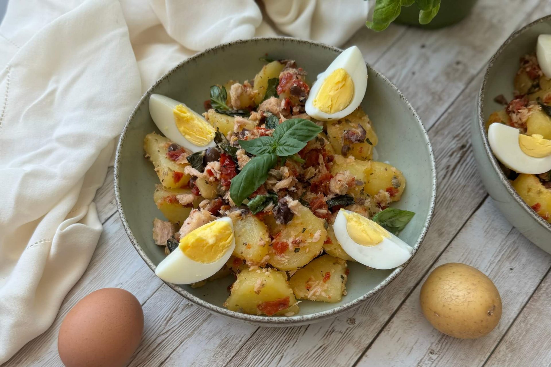 insalata di patate e tonno