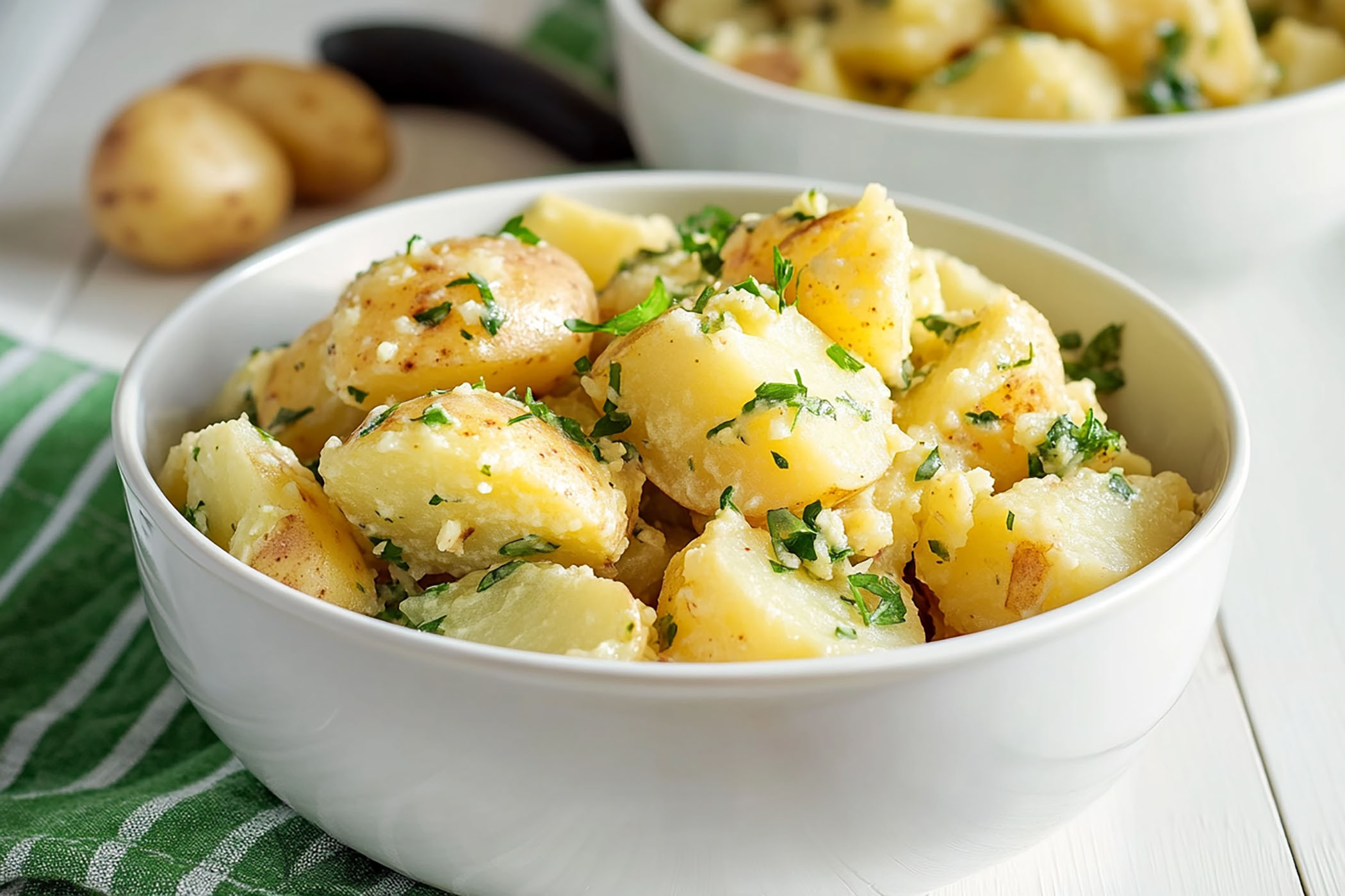 insalata di patate e gamberetti