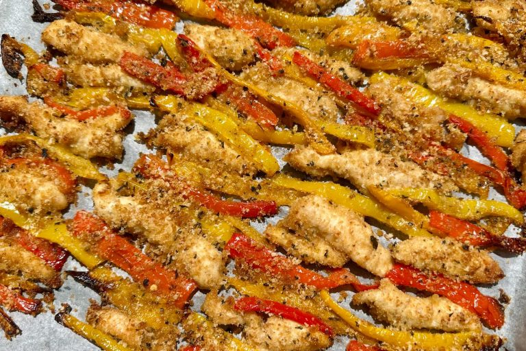 Straccetti di pollo e peperoni gratinati