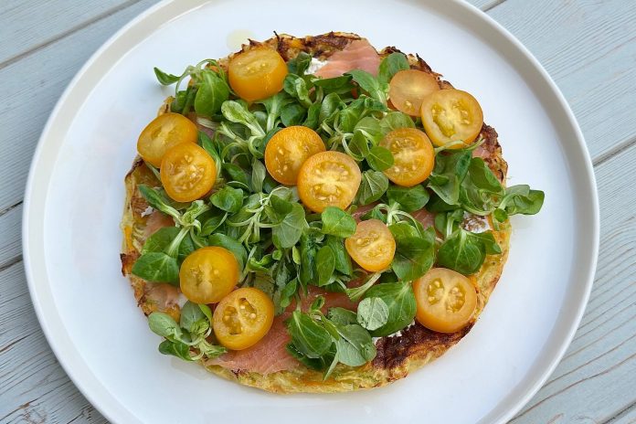 Piadina di verdura al salmone
