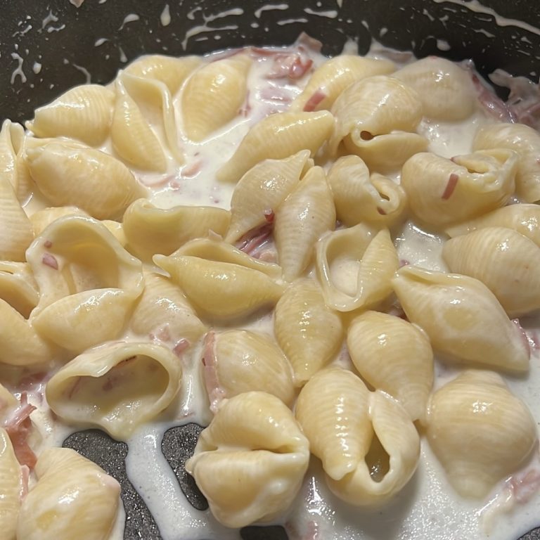 Conchiglie speck e noci step3