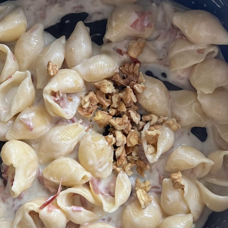 Conchiglie speck e noci step4