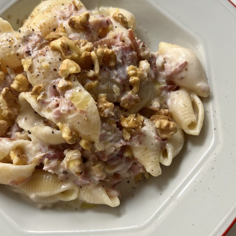 Conchiglie speck e noci step5