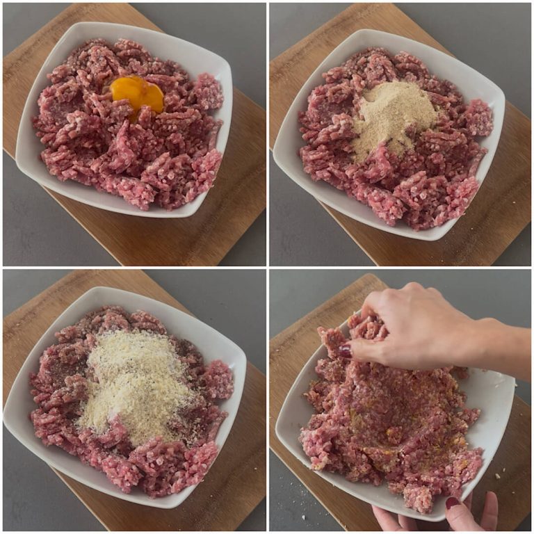 Mini polpettoni in padella step1