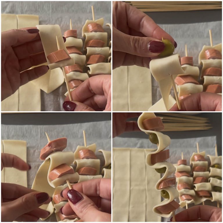 Spiedini di pasta sfoglia ai wurstel step3