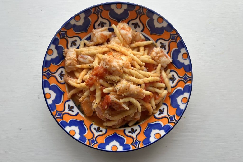 Pasta ai gamberi e pomodorini