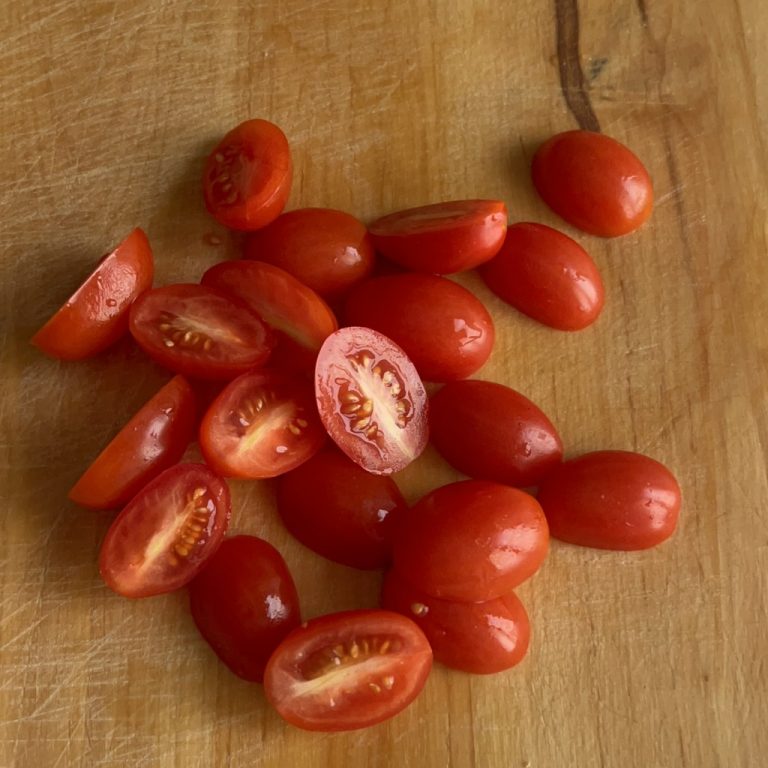Pasta ai gamberi e pomodorini step1