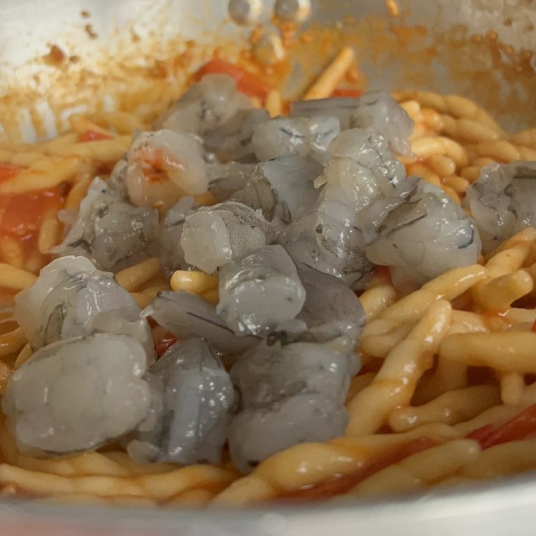 Pasta ai gamberi e pomodorini step4