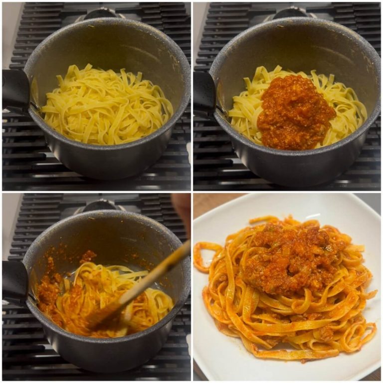 Tagliatelle al ragù di salsiccia step5
