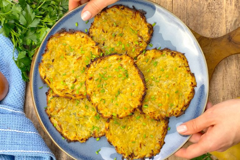Rosti di patate e cipolle al forno