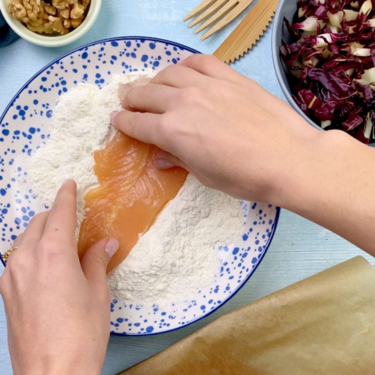 Scaloppine di pollo al radicchio step1