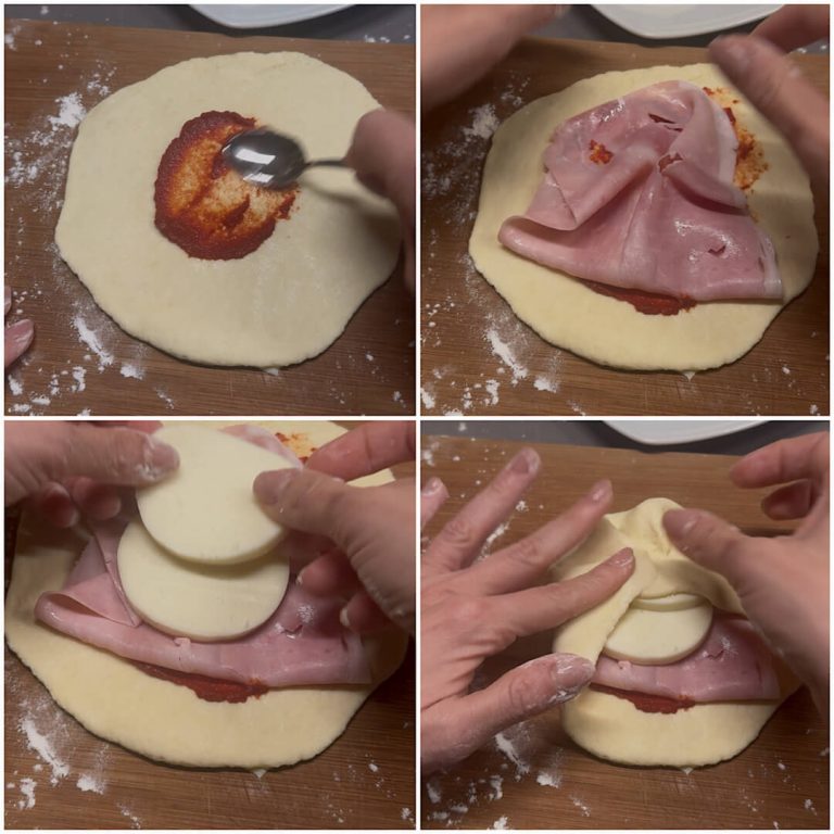 Pita ripiena in padella step2