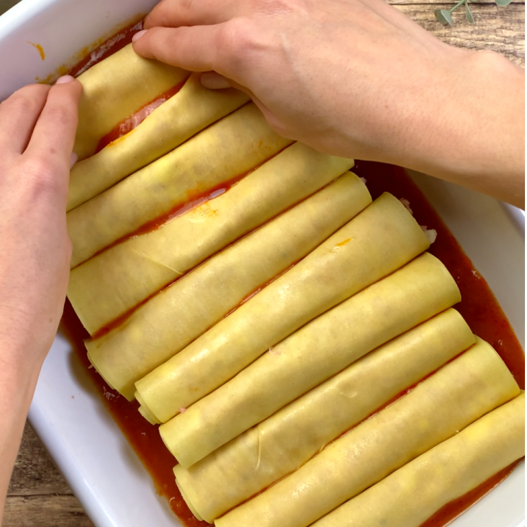 Cannelloni salsiccia e stracchino step4