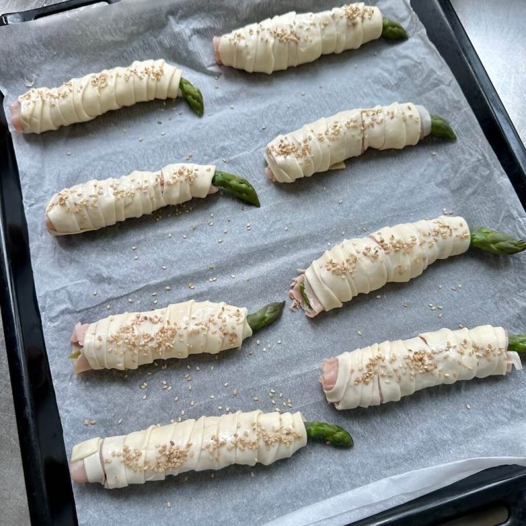 Cannoli di pasta sfoglia e asparagi step8