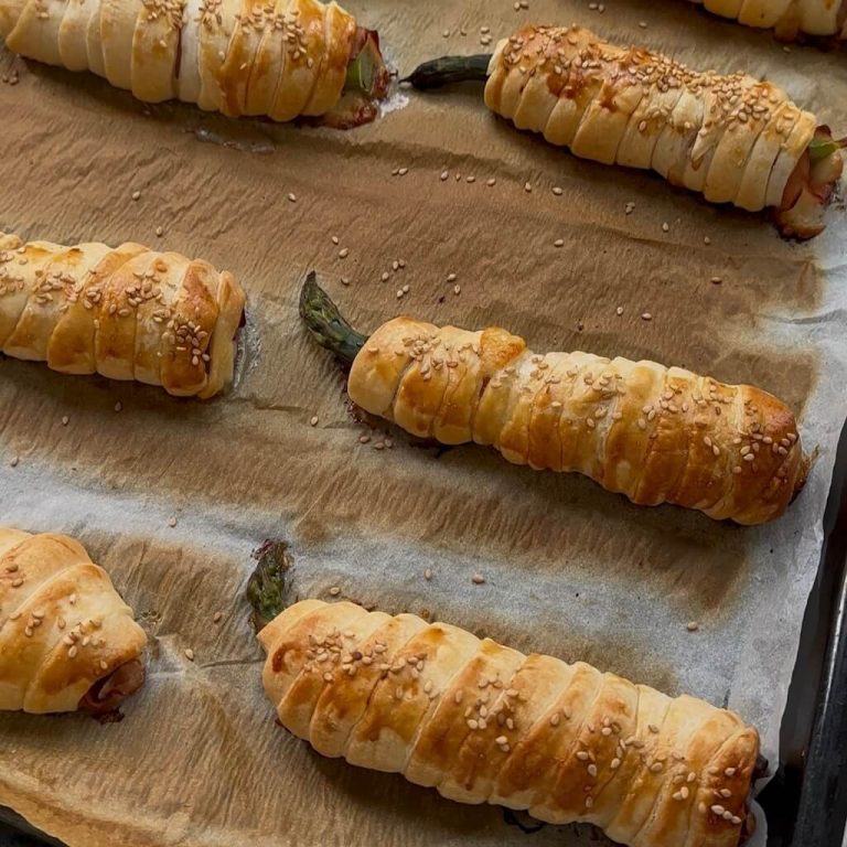 Cannoli di pasta sfoglia e asparagi step9