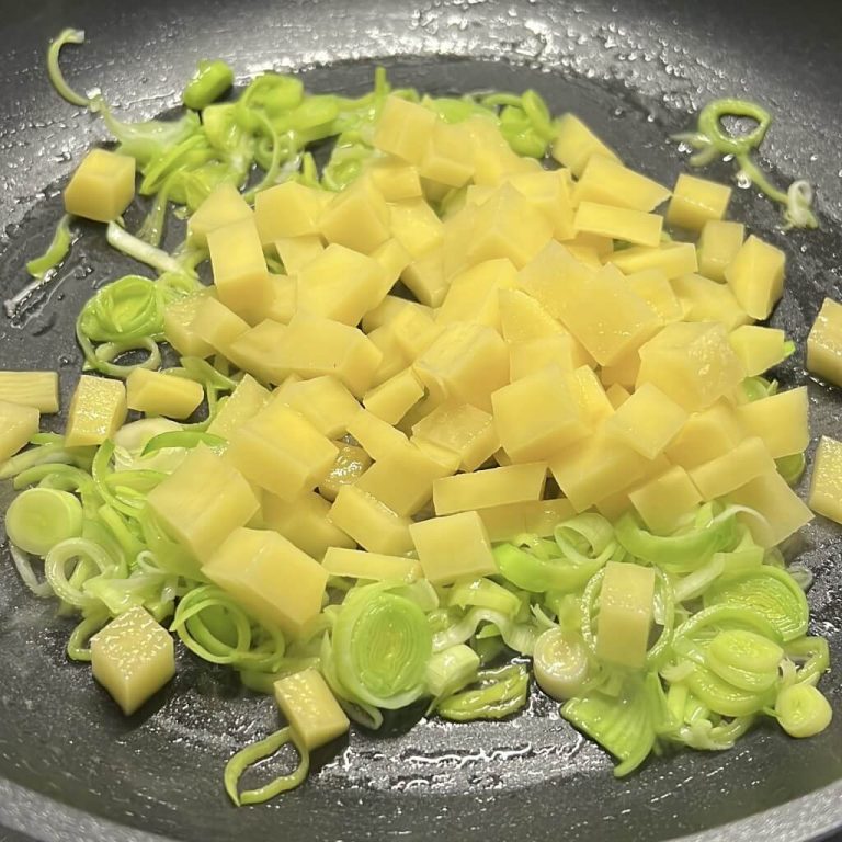 Pasta crema di patate e porro step1