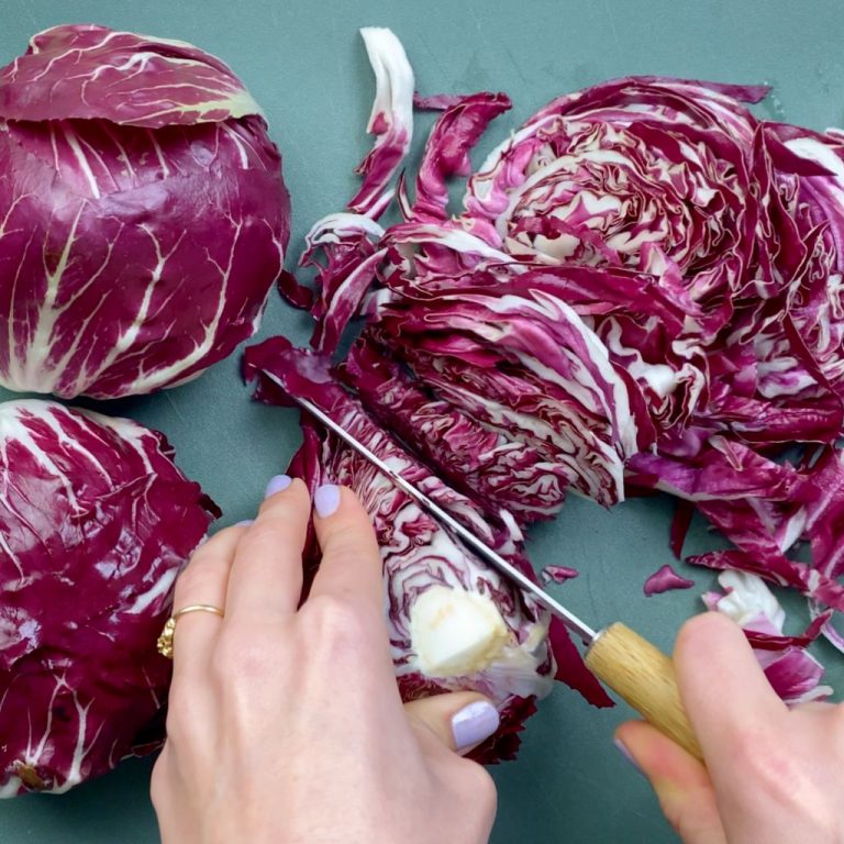 Cannelloni arrotolati radicchio e speck step1