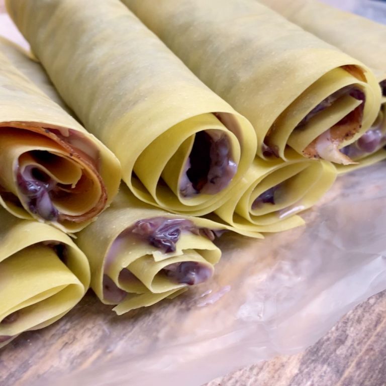 Cannelloni arrotolati radicchio e speck step4