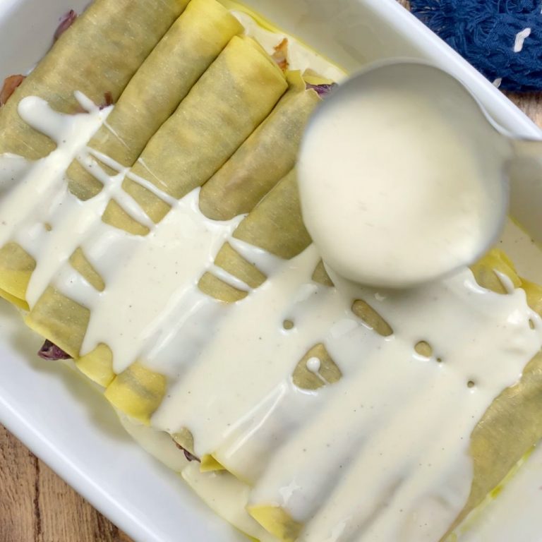 Cannelloni arrotolati radicchio e speck step5