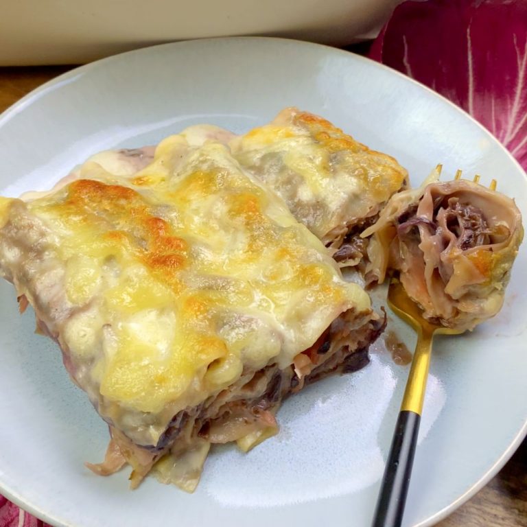 Cannelloni arrotolati radicchio e speck step7