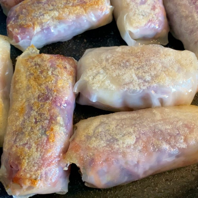 Involtini con fogli di riso e verdure step6