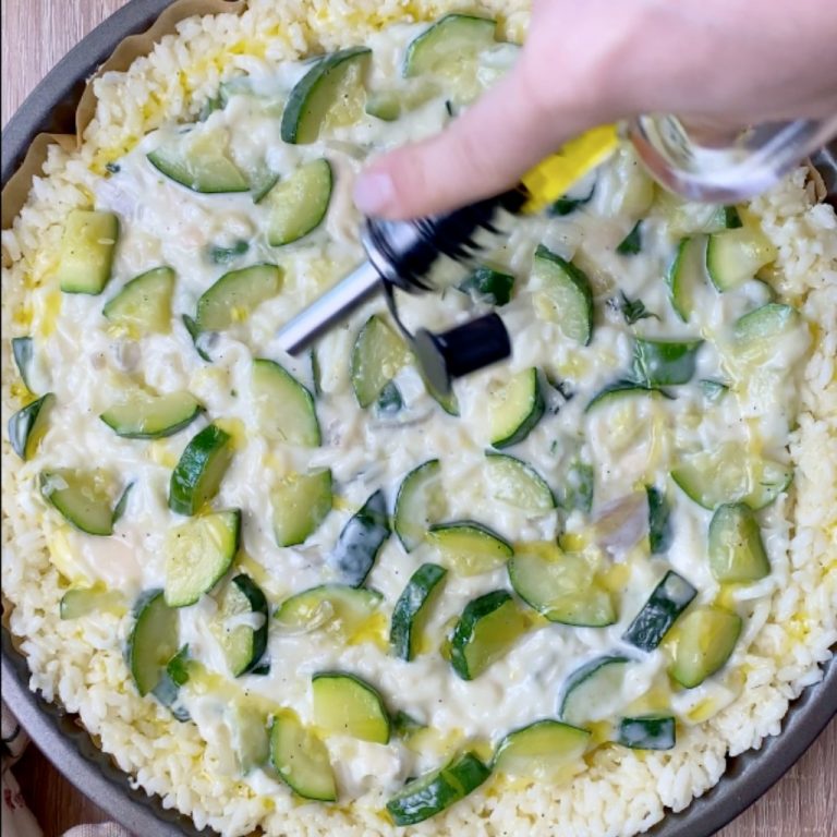Crostata di riso al forno con zucchine step6