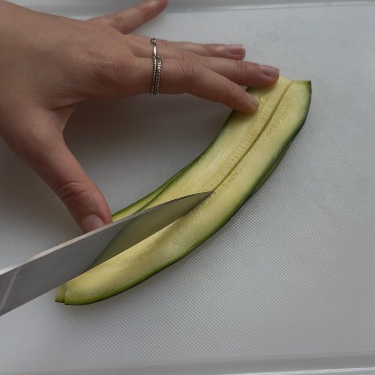 Finte tagliatelle di zucchine con gamberi step3