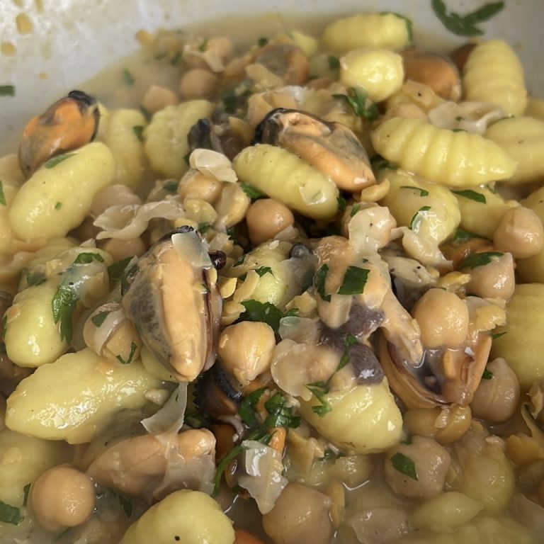 Gnocchi ceci e cozze step3
