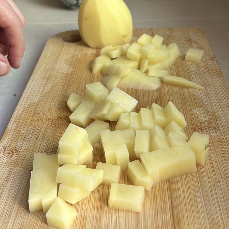 Pasta crema di porri pancetta e pecorino step2
