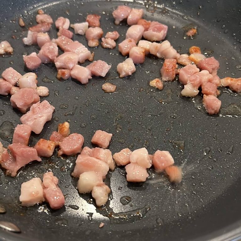 Pasta crema di porri pancetta e pecorino step5