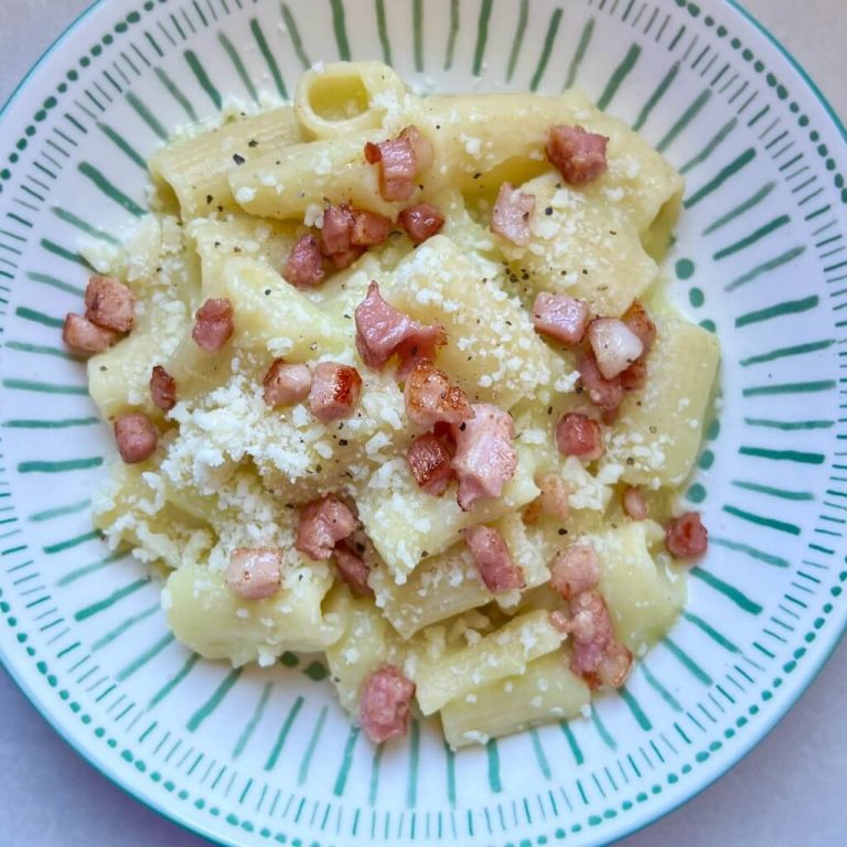 Pasta crema di porri pancetta e pecorino step7