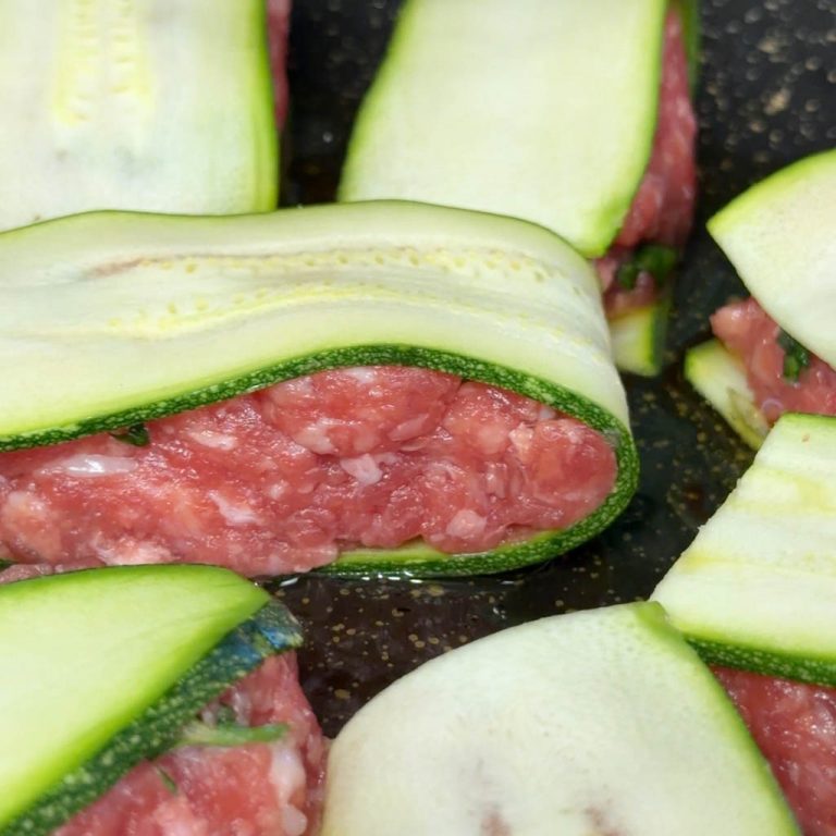 Fagottini di zucchine con carne step4