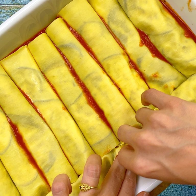 Cannelloni di melanzane arrotolati step5
