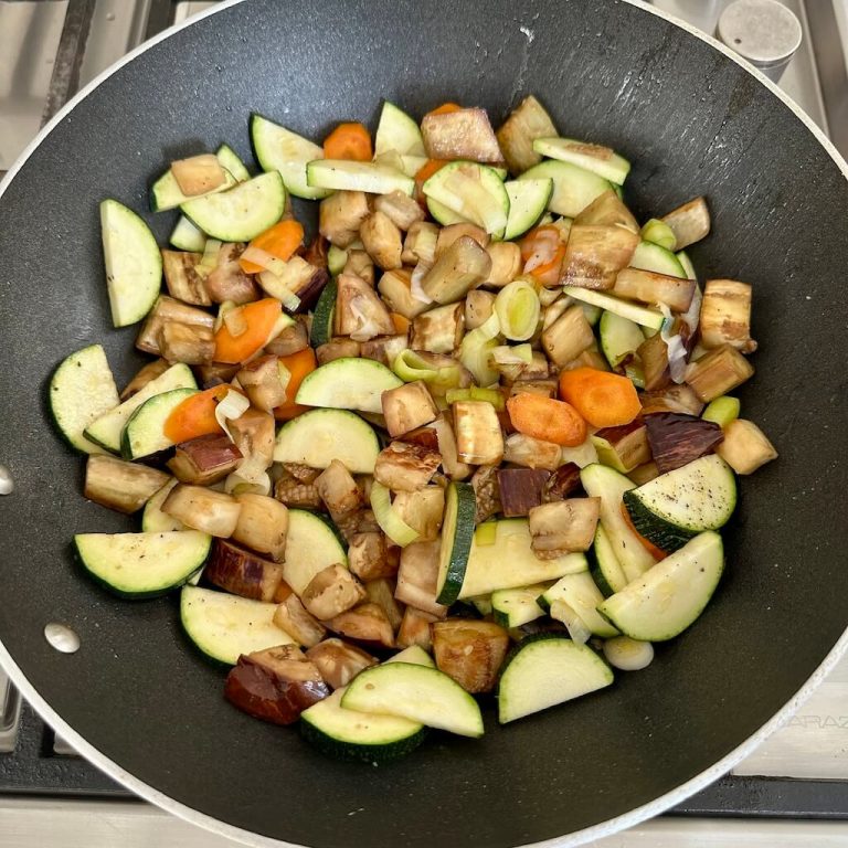 Feta gratinata con verdure step1