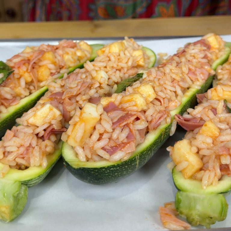 Zucchine ripiene di riso step3