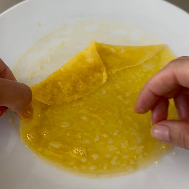 Panini di fogli di riso step3