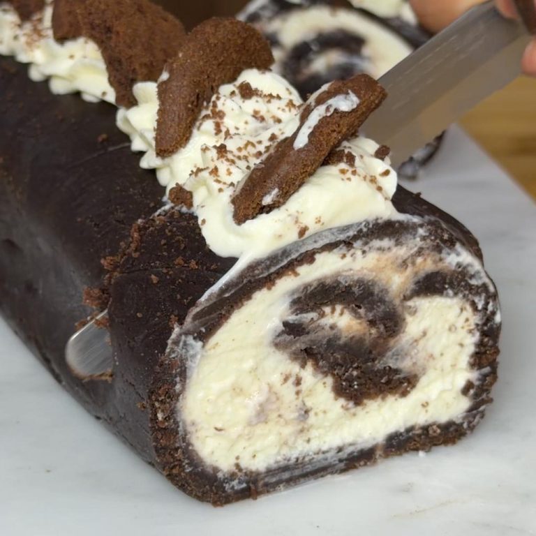 Rotolo al cioccolato senza cottura step5